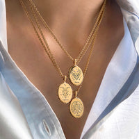 Capricorn Zodiac Enamel 14K Gold Vermeil Pendant | Wanderlust + Co