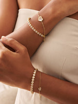 Brilliant Bezel Circle 14K Gold Vermeil Bangle | Wanderlust + Co