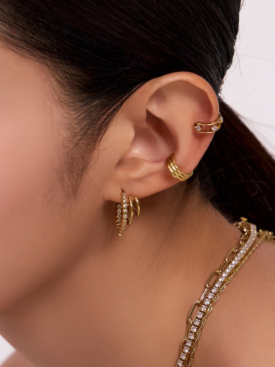 Triple Band Gold Ear Cuff