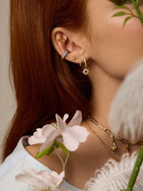 Sunseeker Charm Gold Huggie Earrings