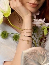 Sun Hues Beaded Gold Bracelet