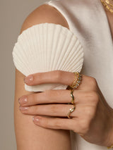 Heart Bezel 14K Gold Vermeil Ring