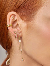 Aurora Rainbow & Gold 9mm Huggie Earrings