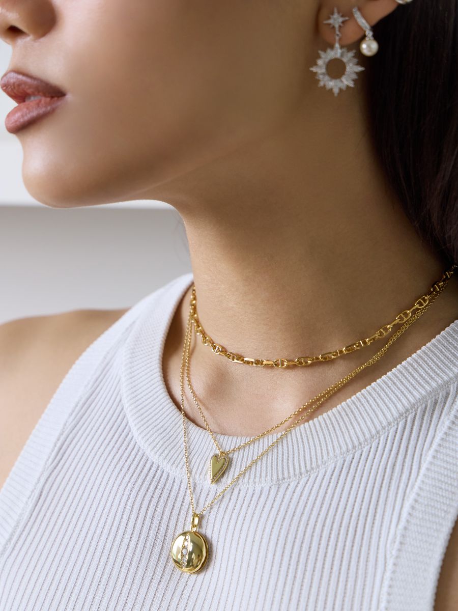 Starburst 14K Gold Vermeil Locket Necklace | Wanderlust + Co