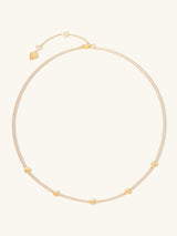Heart Pave 14K Gold Vermeil Petite Tennis Necklace | Wanderlust + Co