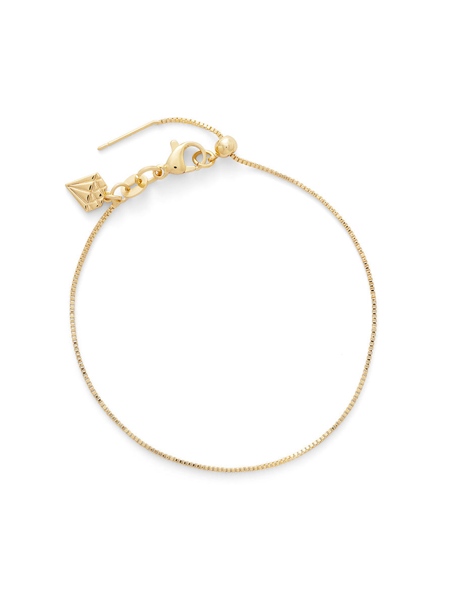 Petite Alphabet Bubble Gold Bracelet