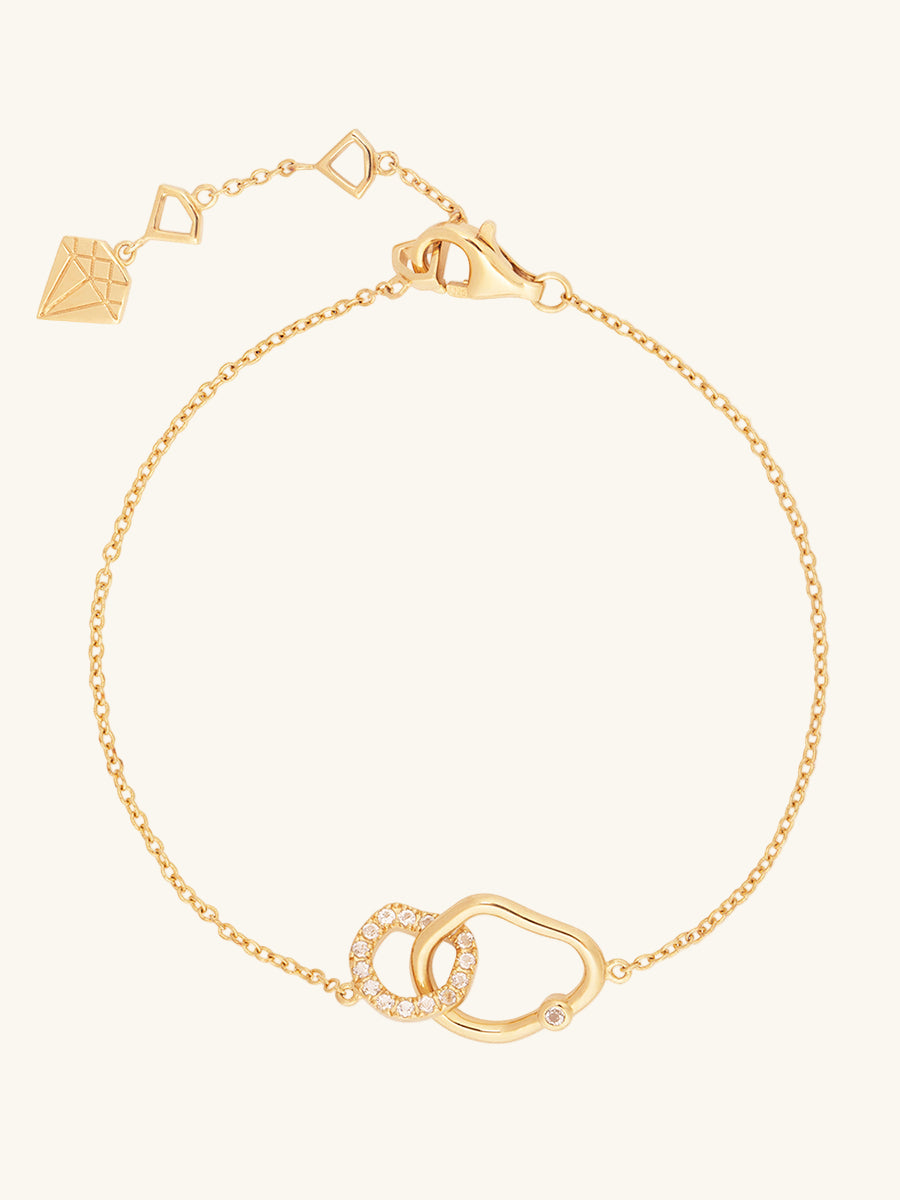 Infinity Link Pave 14K Gold Vermeil Bracelet