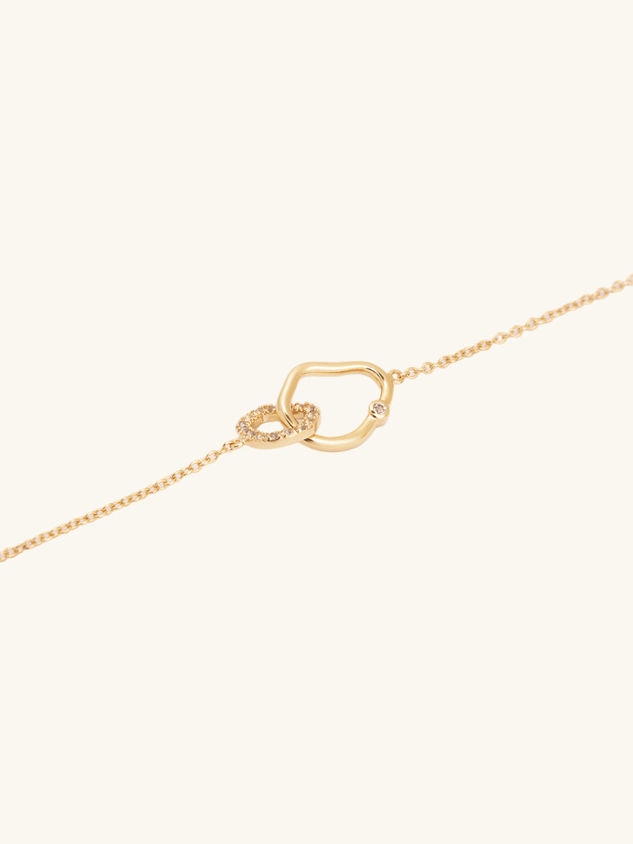 Infinity Link Pave 14K Gold Vermeil Bracelet