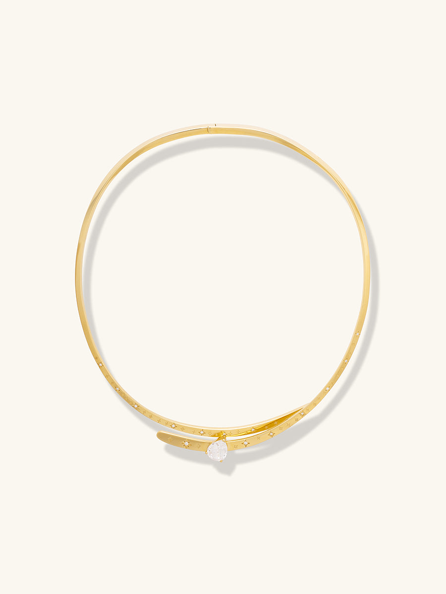 Celestial Teardrop 14K Gold Vermeil Collar | Wanderlust + Co