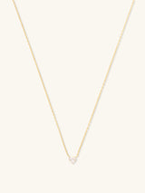 Solitaire Heart Diamond 14K Solid Gold Necklace | Wanderlust + Co