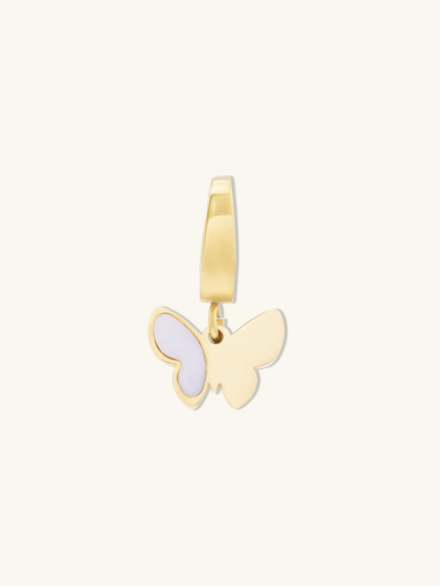 Butterfly Pearl & Gold Charm | Wanderlust + Co