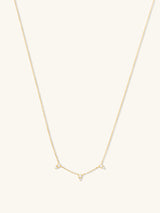 Celestial Trinity Bezel 14K Solid Gold Necklace | Wanderlust + Co