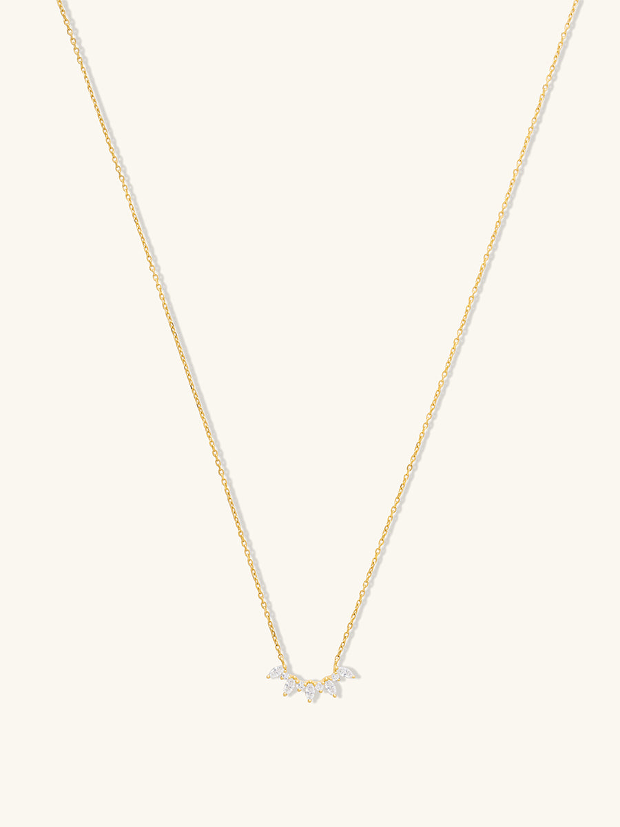 Celestial Diamond & Moonstone 14K Solid Gold Necklace | Wanderlust + Co