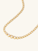 Heart Bezel 14k Gold Vermeil Tennis Necklace | Wanderlust + Co