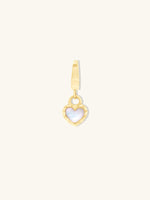 Petite Heart Pearl & Gold Charm
