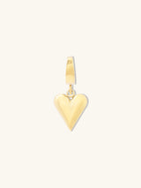 Puffy Heart Gold Charm | Wanderlust + Co