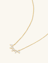 Celestial Diamond & Moonstone 14K Solid Gold Necklace | Wanderlust + Co