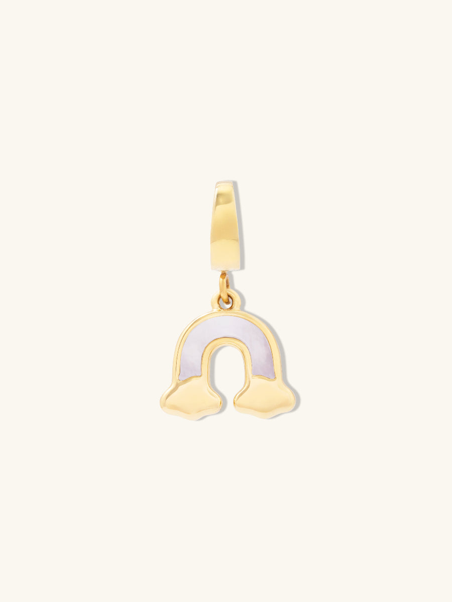 Rainbow Pearl & Gold Charm | Wanderlust + Co