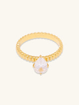Heirloom Teardrop Diamond 14K Solid Gold Ring | Wanderlust + Co