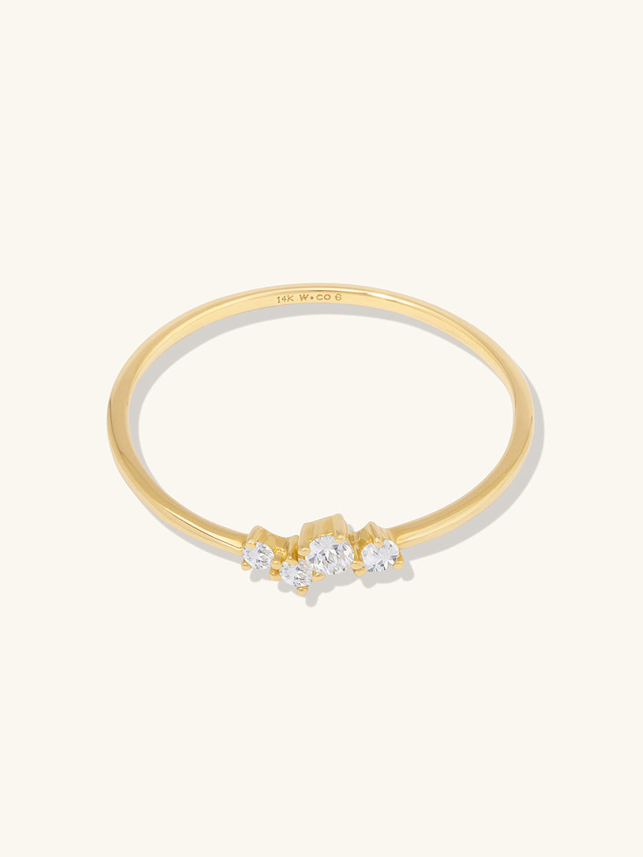 Celestial Diamond 14K Solid Gold Ring | Wanderlust + Co