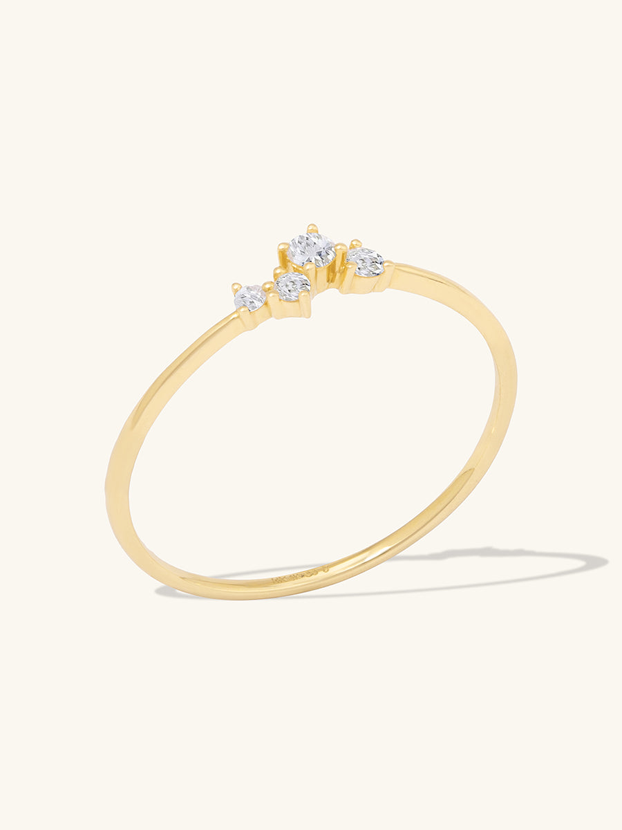 Celestial Diamond 14K Solid Gold Ring | Wanderlust + Co