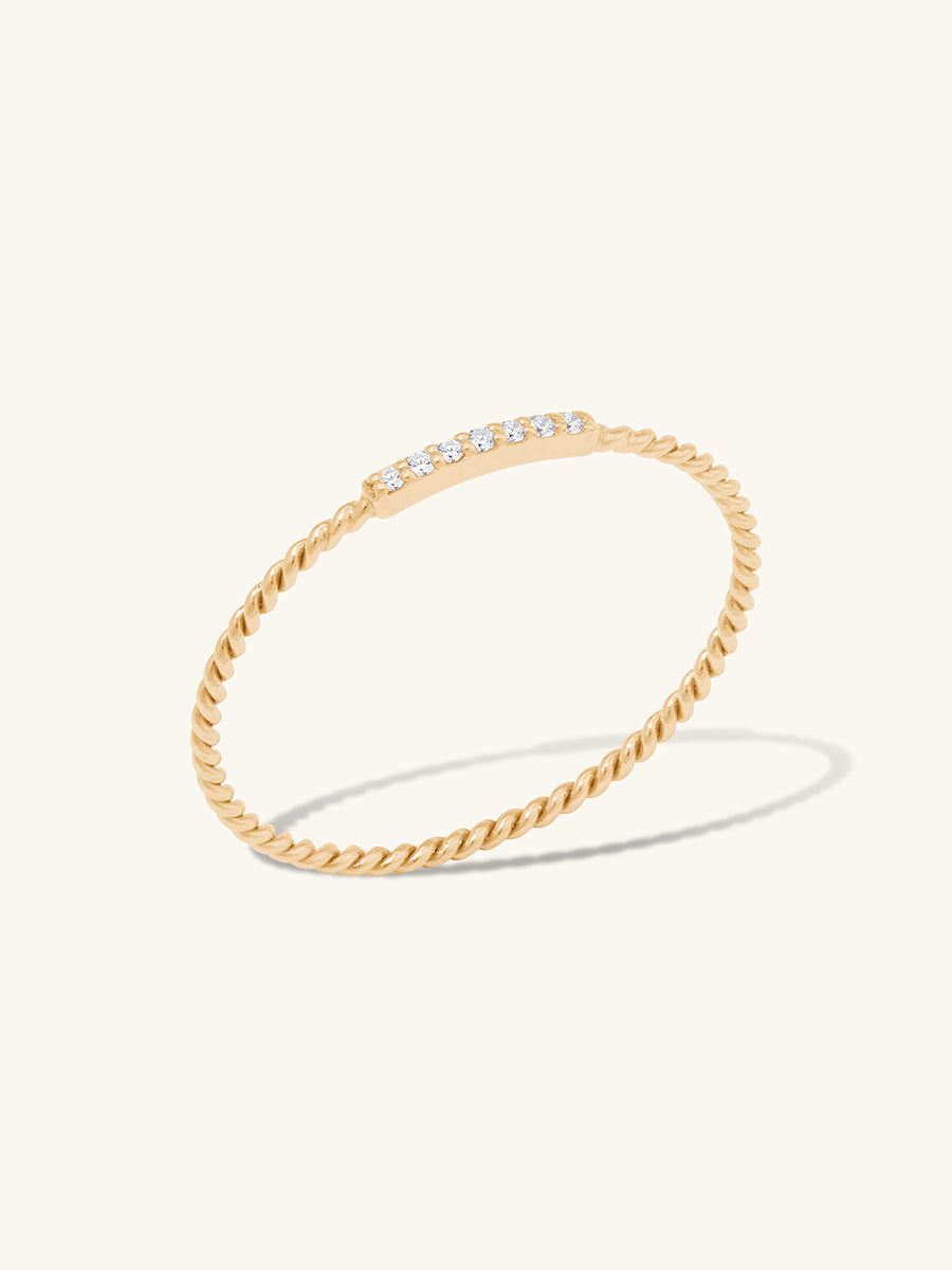 Heirloom Diamond Pave 14K Solid Gold Ring | Wanderlust + Co
