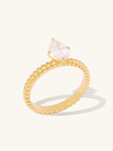Heirloom Teardrop Diamond 14K Solid Gold Ring | Wanderlust + Co