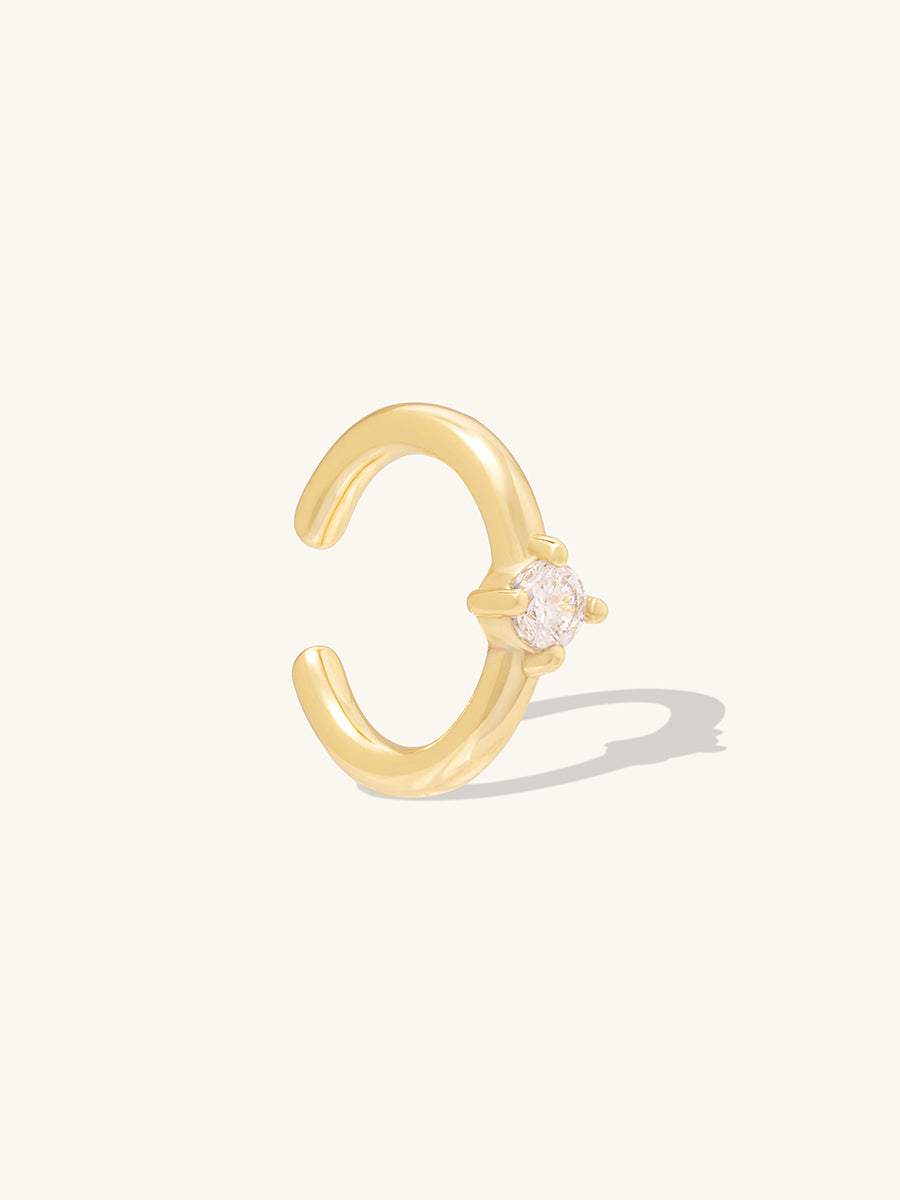 Diamante 14K Gold Vermeil Ear Cuff | Wanderlust + Co