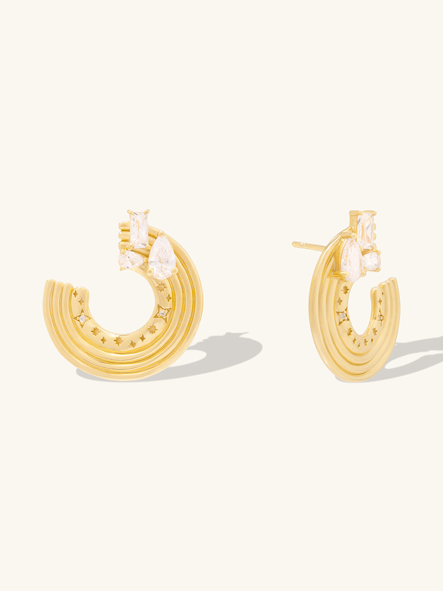 Aurelia 14K Gold Vermeil Hoop Earrings | Wanderlust + Co