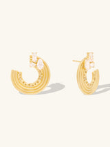 Aurelia 14K Gold Vermeil Hoop Earrings | Wanderlust + Co