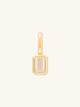 Heirloom Bezel Emerald Diamond 14K Solid Gold Pendant | Wanderlust + Co