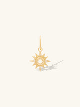 Diamond Sunlit 14K Solid Gold Charm | Wanderlust + Co