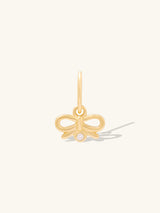 Diamond Bow 14K Solid Gold Charm | Wanderlust + Co