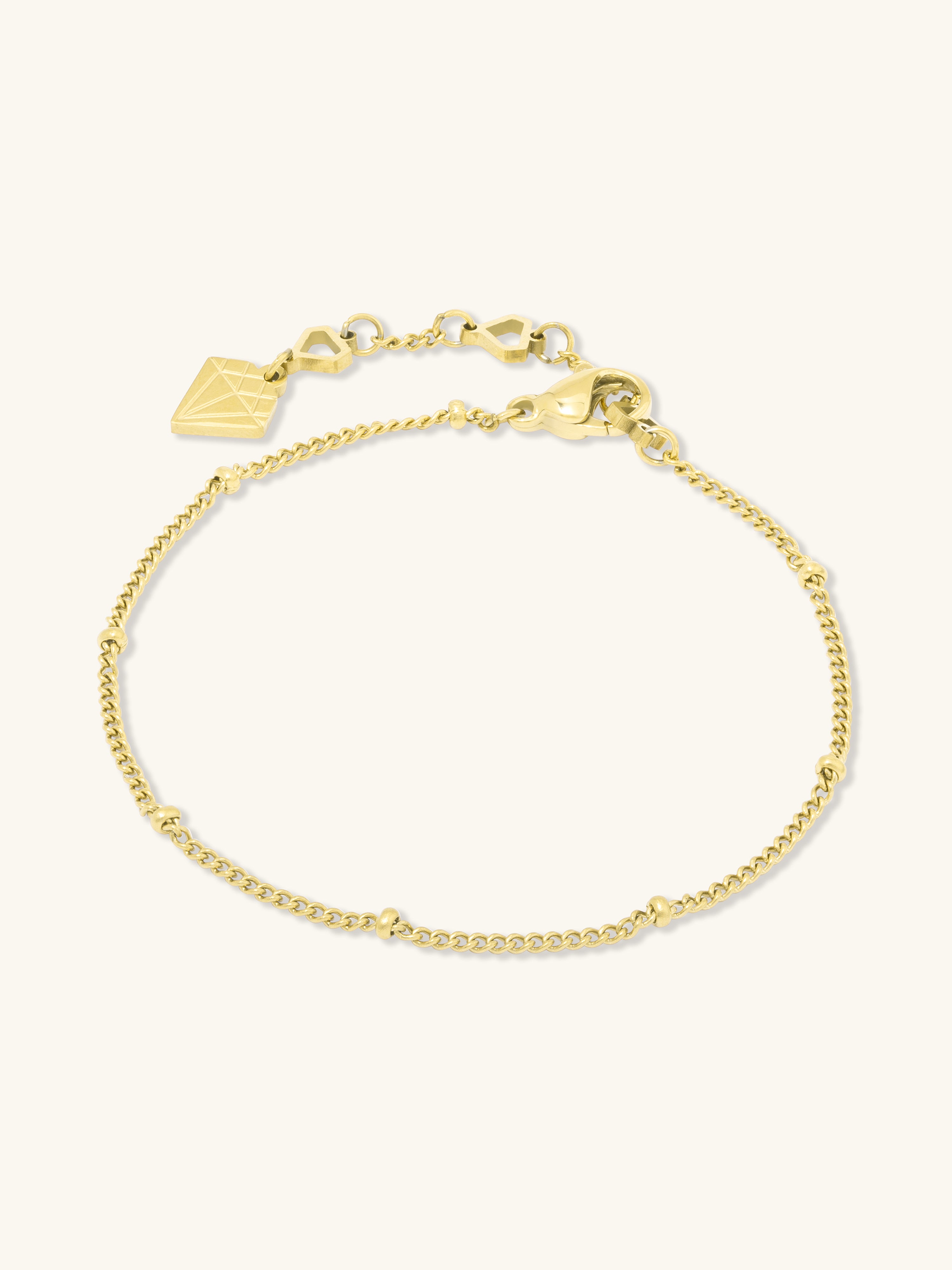 Beaded Gold Essential Chain Bracelet