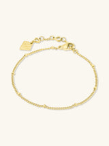 Beaded Gold Essential Chain Bracelet