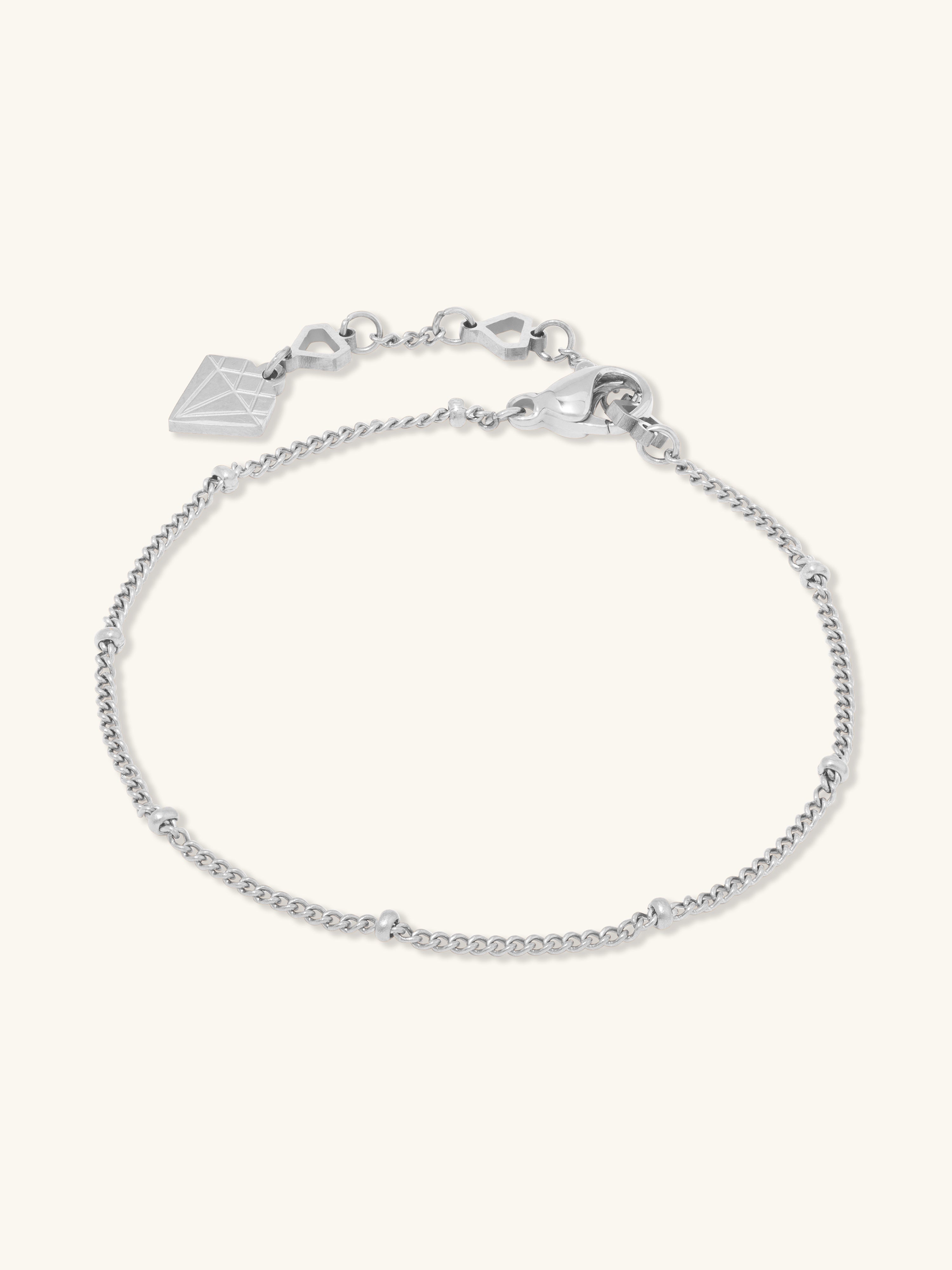Beaded Silver Essential Chain Bracelet