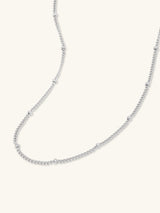 Beaded Silver Essential Chain Necklace