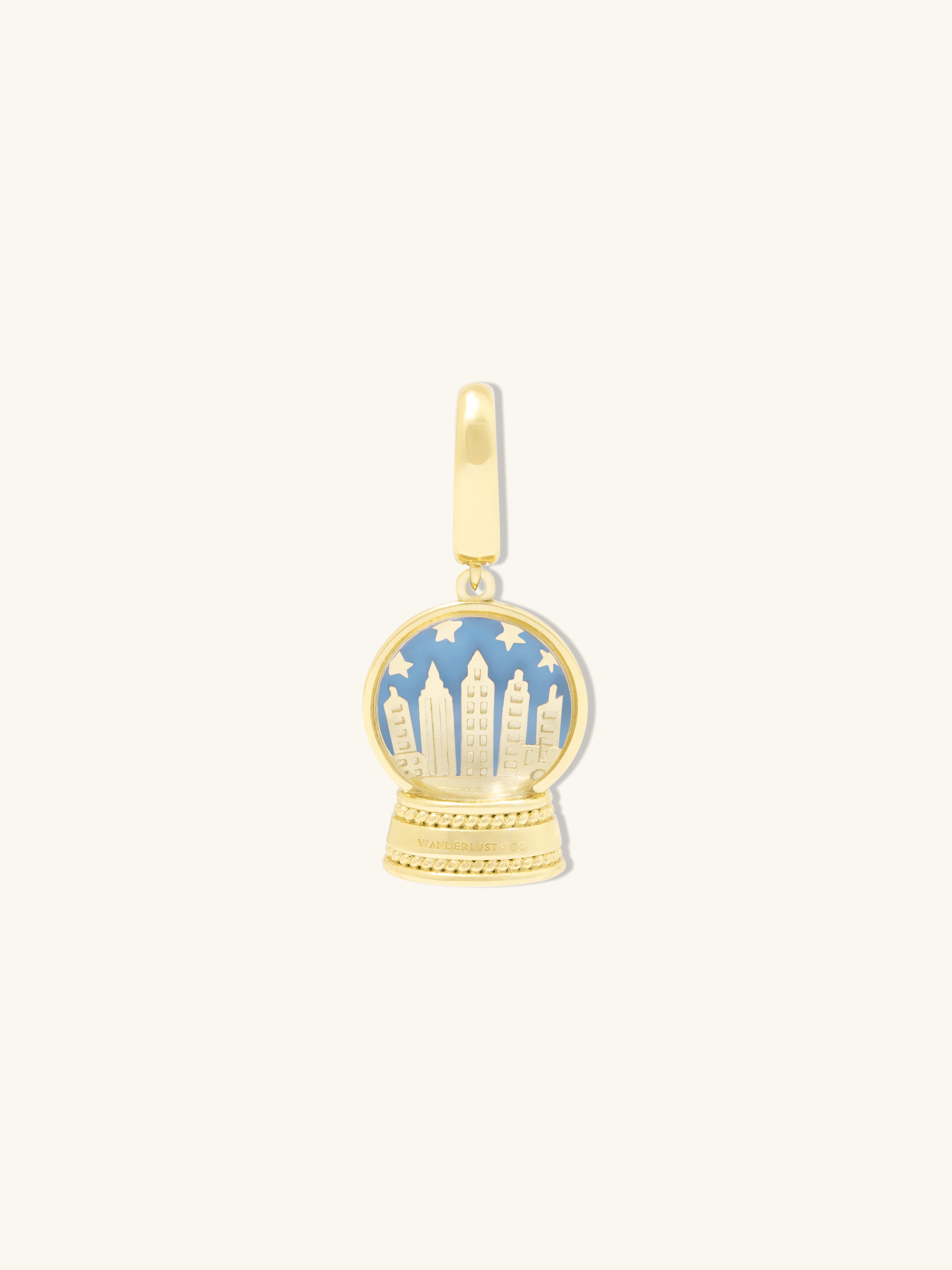Manhattan Skyline Gold Charm