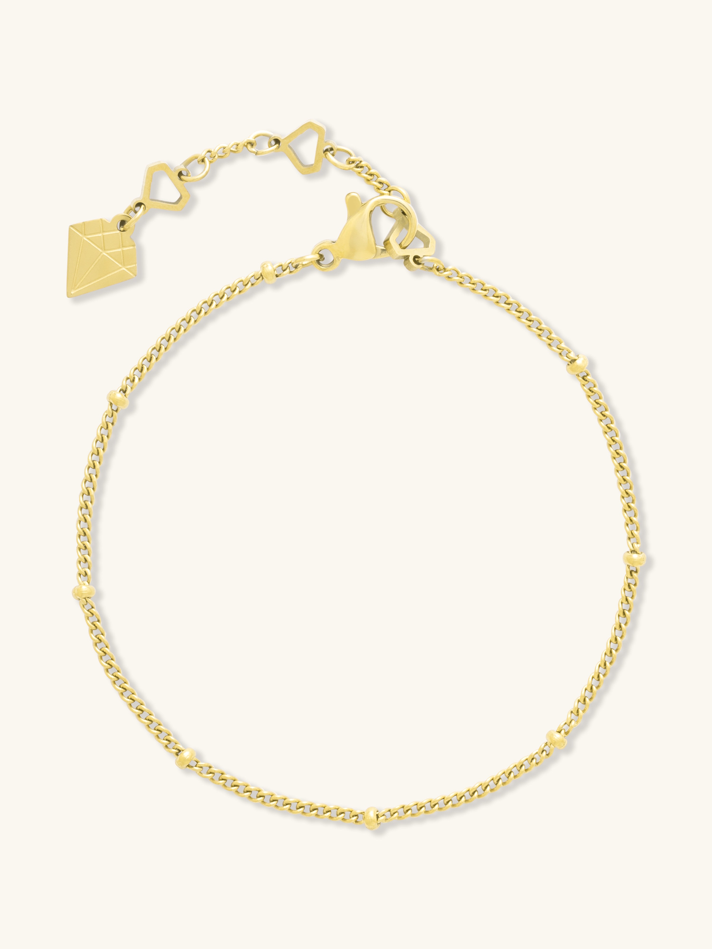 Beaded Gold Essential Chain Bracelet
