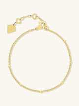 Beaded Gold Essential Chain Bracelet