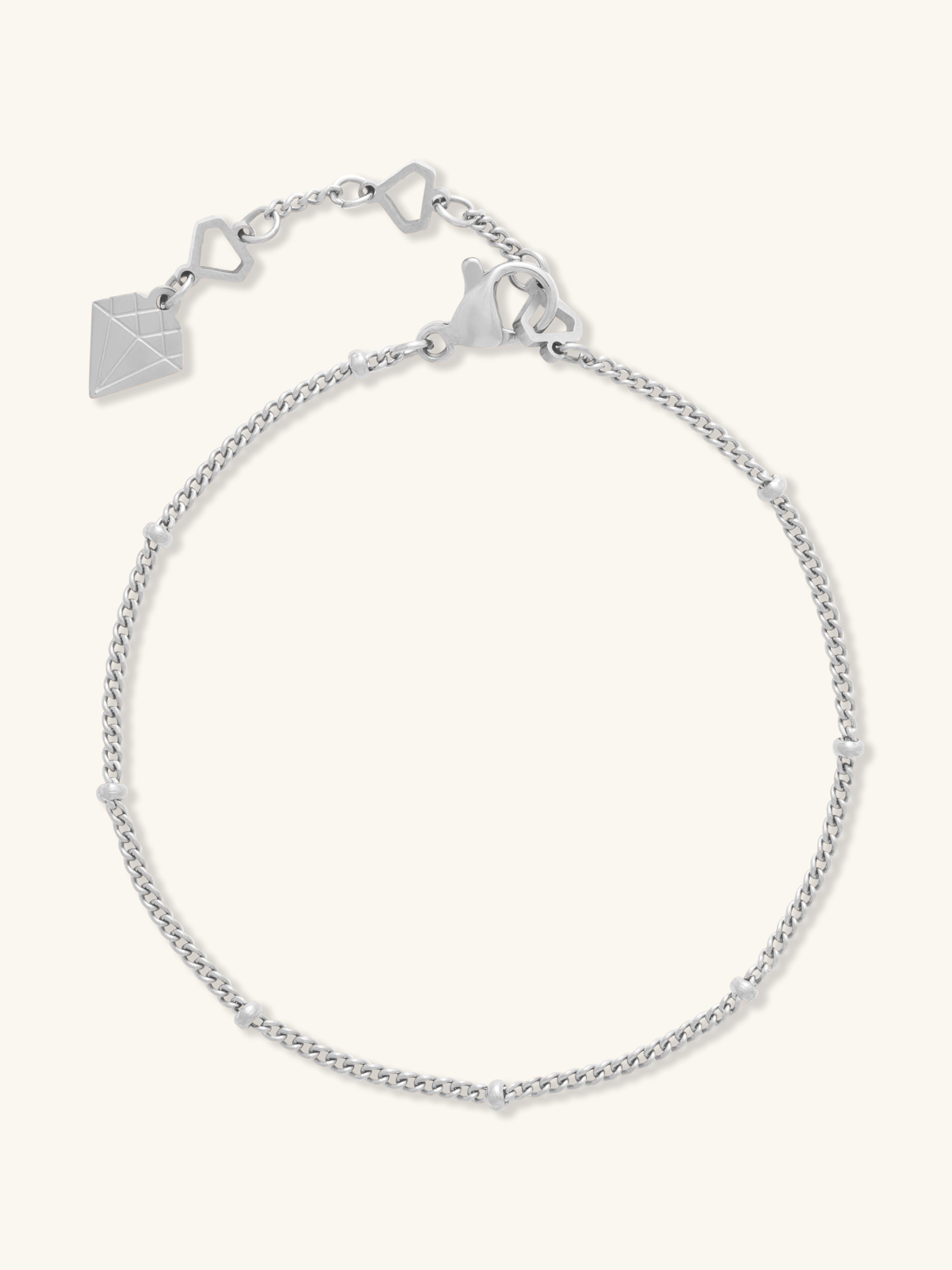 Beaded Silver Essential Chain Bracelet