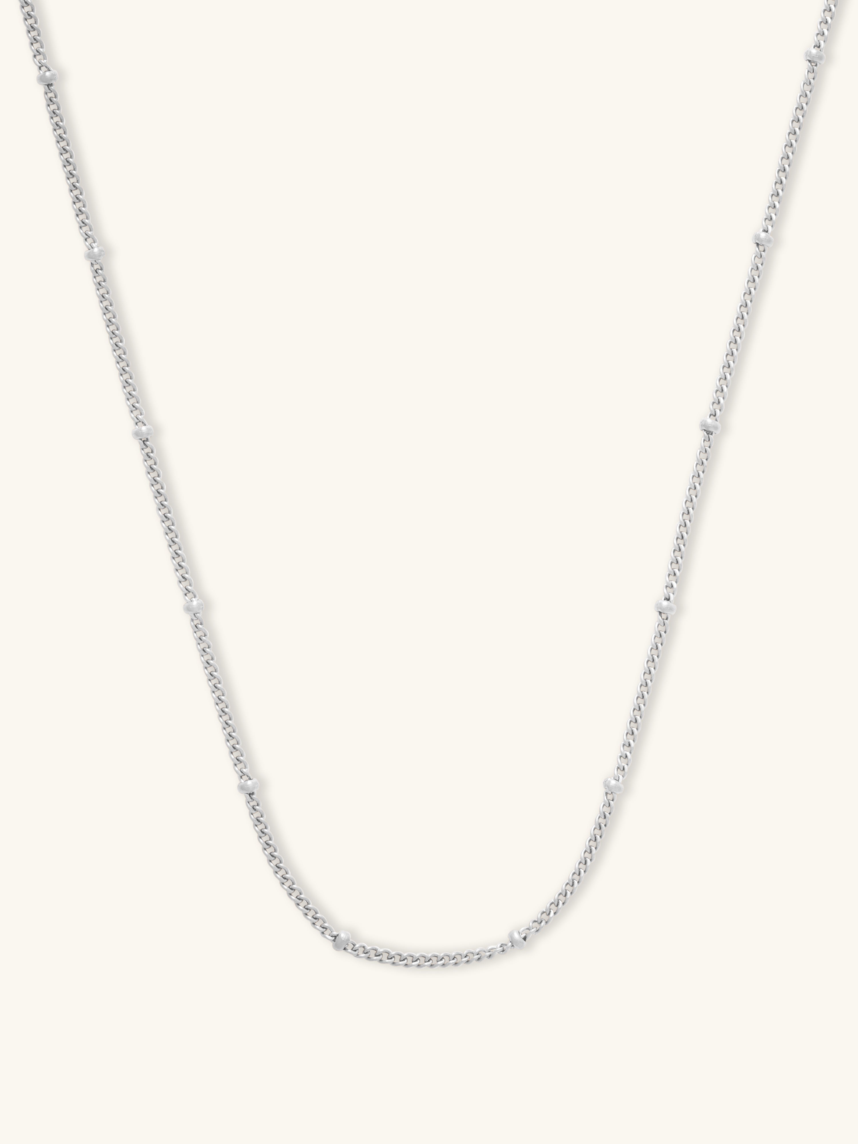 Beaded Silver Essential Chain Necklace