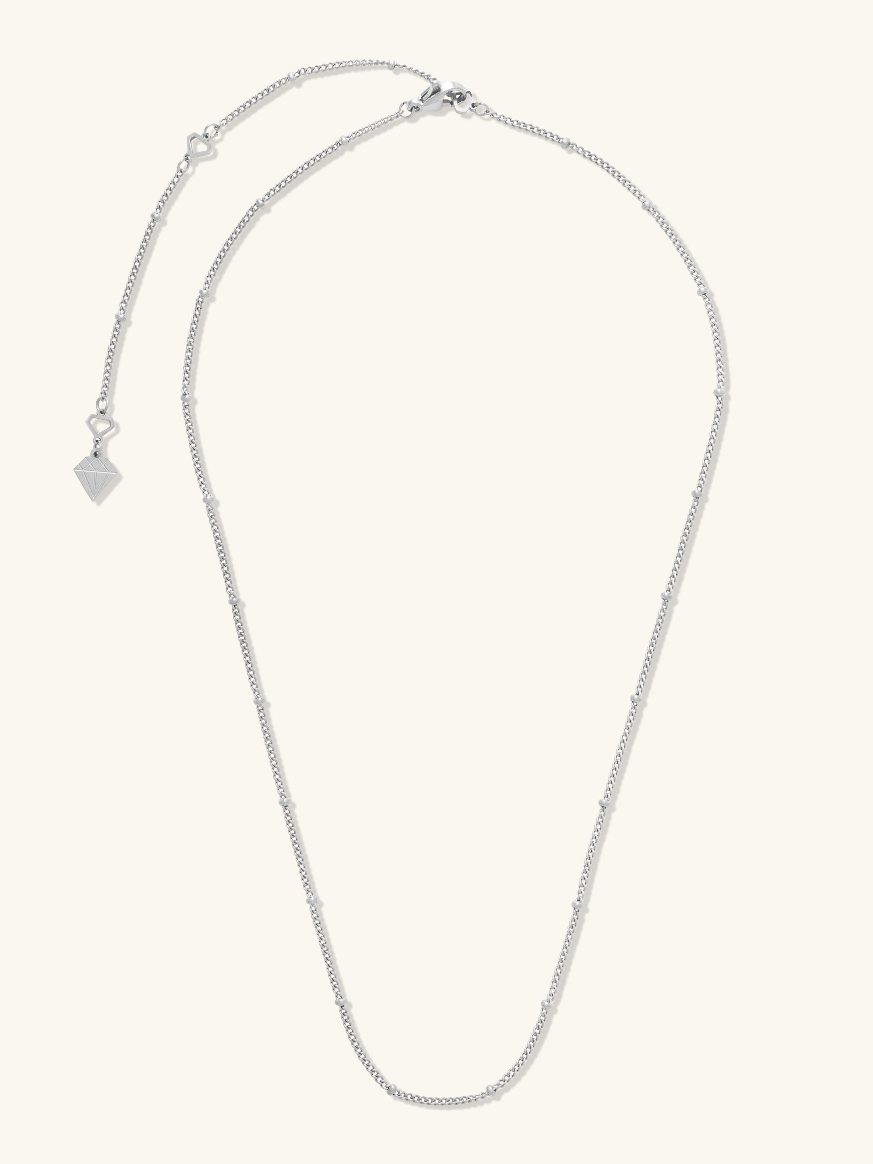 Beaded Silver Essential Chain Necklace