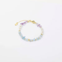 Aquamarine Beaded Gold Bracelet | Wanderlust + Co