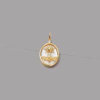 Bee Mother Of Pearl 14K Gold Vermeil Pendant | Wanderlust + Co