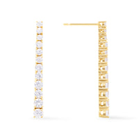 Pave 14K Gold Vermeil Tennis Earrings | Wanderlust + Co