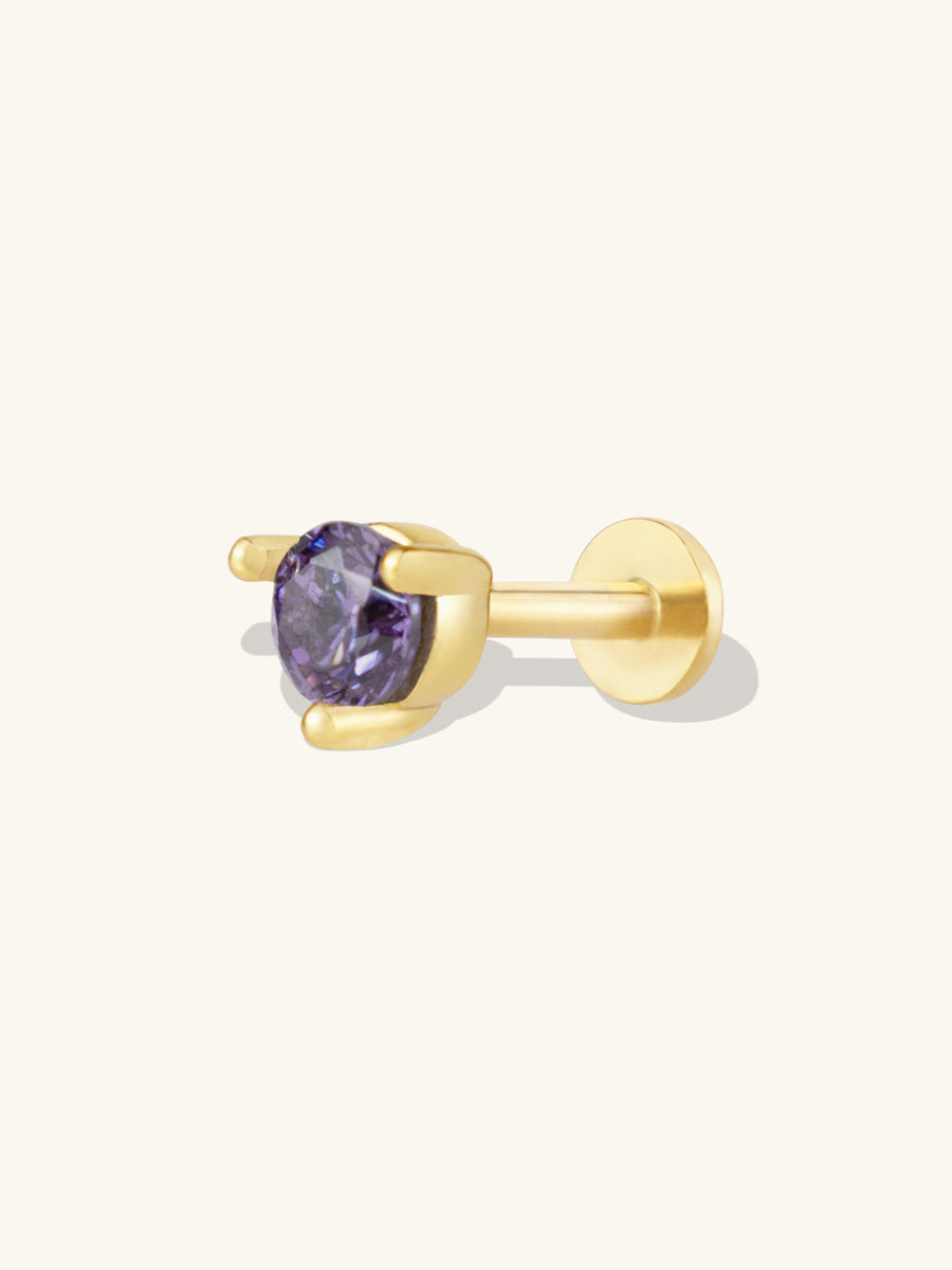 Birthstone Gold Flat Back Earring | Wanderlust + Co