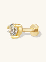 Birthstone Gold Flat Back Earring | Wanderlust + Co