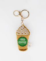 Beaded Iced Coffee Bag Charm | Wanderlust + Co