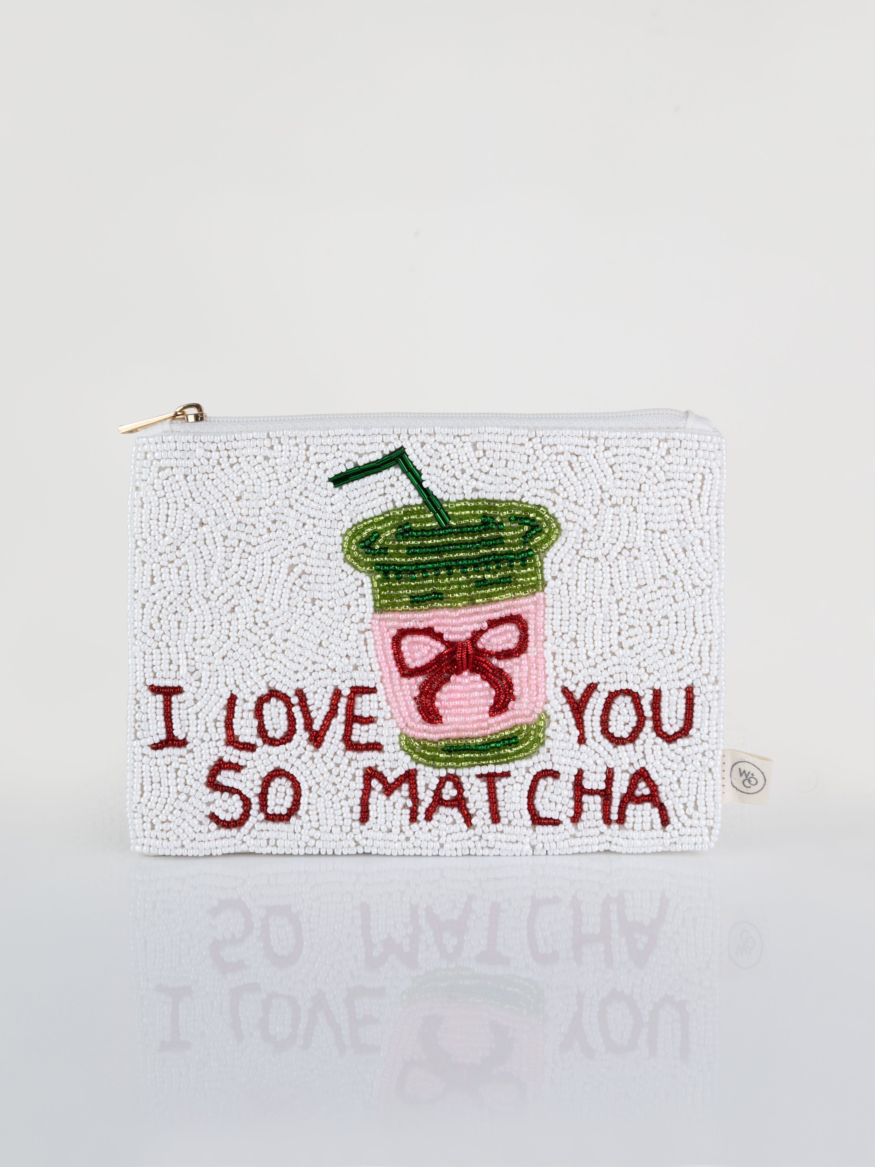Beaded Matcha Pouch | Wanderlust + Co